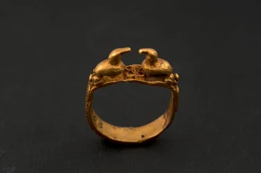 Ring mit zwei Enten (Gold)